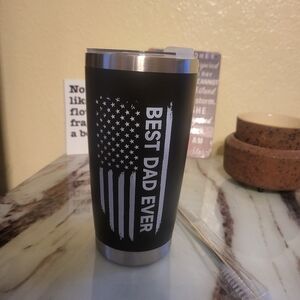 Black 'Best Dad Ever' Tumbler